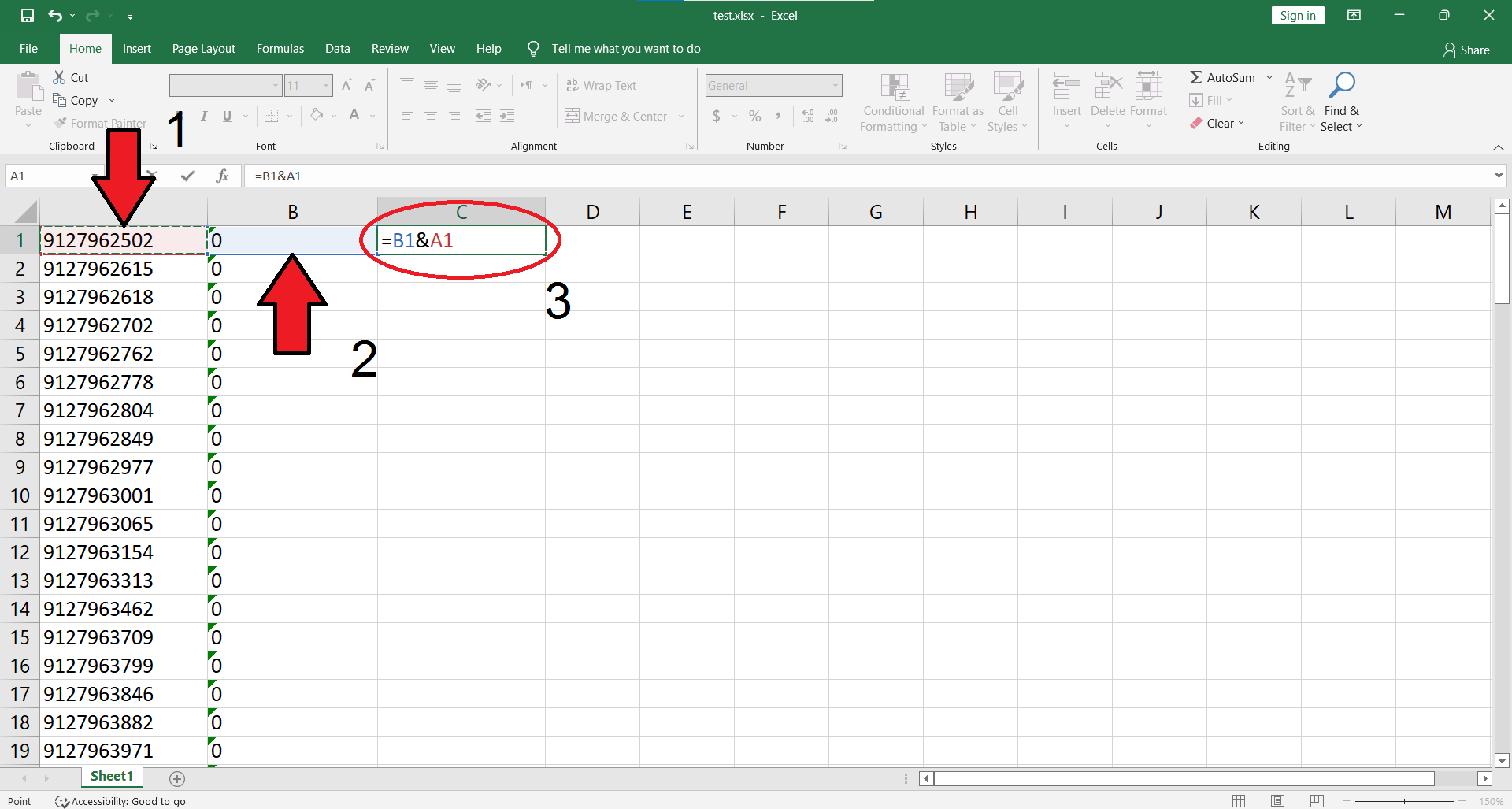 اتصال دو سلول به هم در اکسل